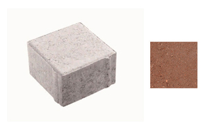 Плитка тротуарная, 100*100*40 мм, ЛА-Линия 3К.4, гладкая, красный, завод Выбор