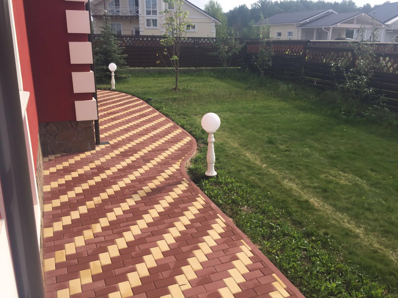 Тротуарная плитка BRAER II «Прямоугольник» КРАСНЫЙ